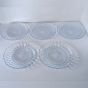 5 Vintage Anchor Hocking Bubble Blue dishes